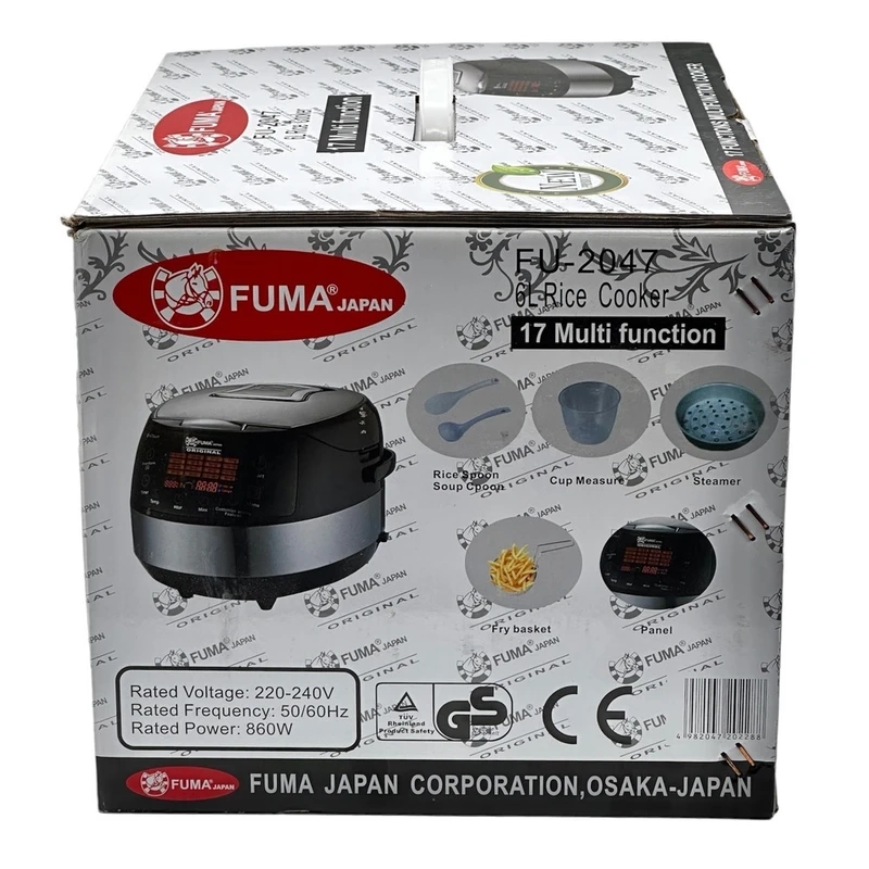 پلوپز Fuma فوما مدل FU-2047 ژاپن 6 لیتر(در دو رنگ سفید و مشکی)